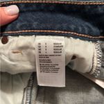 American Eagle  Super Hi-Rise Mini Jean Skirt Stretch Embroidered Distressed SZ 0 Photo 5