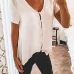 4S13NNA Ivory Silk Button Down Blouse  Photo 0