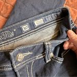 Miss Me Vintage Denim Low Rise  Jeans With Rhinestone Crosses Photo 2