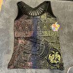 Y2K Retro Apple Bottoms Jeans 1X Colorful Swirl Funky Tank New With Tags Photo 0