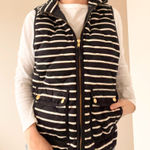 J.Crew Navy Striped Quilted Excursion Vest Photo 0