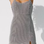 BDG NWT Urban Outfitters Hudson Pinstripe Denim Mini Dress Size Large Photo 0