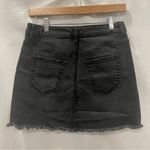 Wild Fable Black Denim Skirt Womens Size 6 Raw Hem Mini Coastal Cowgirl Western Photo 1