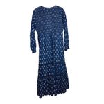 Madison Mathews Navy Smocked Bodice Maxi Dress Sz. L Blue Size L Photo 2
