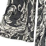 Diane Von Furstenberg DVF Gaby Gray Floral Jacquard Wool Knit Bell Sleeve V-Neck Dress Size 2 Photo 4