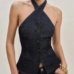 Reformation Tate Denim Top Photo 0