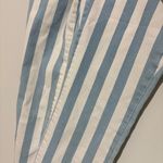 Good American Good Legs Cropped Striped Denim Blue White size 6/28 Photo 6