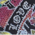 S-twelve Beaded Tattoo Style Heart Grenade Cut Out Neck Mini Dress Black M Y2K Photo 2