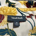 Modcloth  medium womens short sleeve ruffle button down boho floral retro print Photo 4