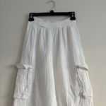 Aerie  Gauzy High Waisted Cargo Pant Size XS White Photo 2