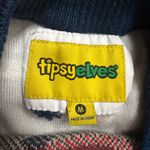 Tipsy Elves Tipsey elf medium Santa driving a taco sleigh ugly Christmas sweater shirt funny Photo 1