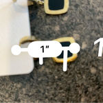 Fashion titanium steel roman numerals geometric square earrings Gold Photo 6