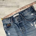 MOTHER The Vagabond Mini Fray Skirt Size 24 Blue Photo 12