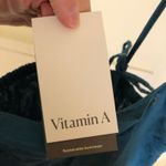 Vitamin A  Swimwear NWT Blue Teal Tie Strap Tank Size XS Photo 3