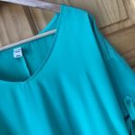Old Navy  minty sea green roll tab sleeve flowy blouse size medium Photo 5
