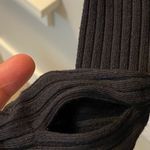 Michael Lauren  black ribbed dress with mock turtleneck. Raw hemline. Size small Photo 5