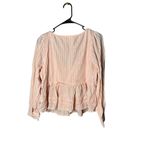 American Eagle  Womens Top Blouse Crop Peach Lace Long Sleeve M‎ Photo 5