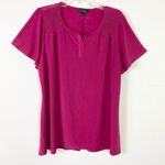 Avenue VIP by  Magenta Smocked Shoulder Blouse Shirt Top Size 14/16 Photo 0