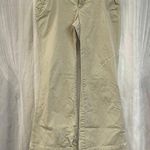 Old Navy Superflare Khaki Pants 10P Petite Low Rise Beige Flared Cotton Blend Photo 0
