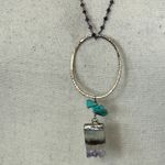 Amethyst Turquoise Beaded Necklace Boho Chic Dangle Pendant Jewelry‎ Purple Photo 2