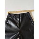 Aritzia  Babaton Command Crop Pants Black Vegan Leather Size 0‎ Photo 6