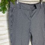 Loft Ann Taylor Blck and White Gingham Checkered Marisa Cropped Pants Photo 1