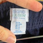 Sigrid Olsen  Women's 100% Linen Dark Blue Pull On Pants Size M Photo 5