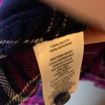 BeachLunchLounge Beach Lunch Lounge Pink Plaid Button Up Long Sleeve Blouse Photo 5