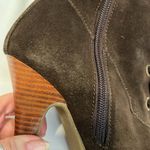 Colin Stuart sz8.5 side zip lace up front 5” heel suede boots EUC minimal wear Photo 12