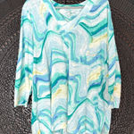 Chico's Linen Tunic Top XXL Coastal Grandma Lagenlook Boho Beach Photo 0