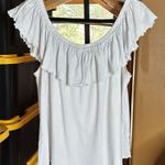 Soft Surroundings Essie Top Lite Blue Off Shoulder 100% Cotton Blouse Sz Medium Photo 4