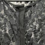 Rachel Rachel Roy Black Leaf Printed Sheer Mesh Lace Long Sleeve Blouse Photo 2