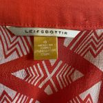 Leifsdottir‎ Anthropologie Catalyst Red Orange White Silk Tunic Dress Size 0 Photo 11
