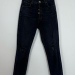 AGOLDE Nico High Rise Slim Jeans Cassette Wash Black Distressed Size 26 Photo 6
