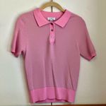 Current Air  Pink Fitted Ribbed Polo Top Photo 1