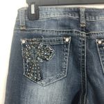 Zanadi 7 Embroidered Low Rise Dark Wash Jeans Size 7 Blue Photo 12