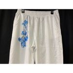 Unique Floral Women's White Pants/Trousers Sz XL SKU 4527 Photo 1