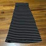 LnL Black and White Striped Women's Maxi Skirt, Medium Photo 0