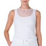 Akris Punto  Mesh Overlay Stretch Cotton Tank- NwT‎ Photo 0