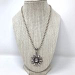 Sterling Silver Daisy pendant necklace, 34.8g Photo 1