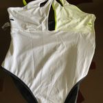 2X 1 piece halter neon yellow sexy swimsuit Multiple Photo 5