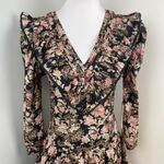 ST. ROCHE Belladonna Floral Hatfield Mini Dress Size 2 $370 Organic Cotton Black Photo 5