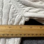 Ralph Lauren Lauren  White Cable Knit Full‎ Zip Cardigan Jacket Cotton Logo Photo 4