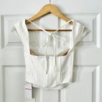 NWT Marthea Lace Corset Crop Top Sz XS White Photo 3