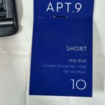 Apt. 9  Mid-Rise White Chino Shorts NWT Size 10 — Rolled Cuffs, 5" Inseam Photo 5