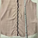 Laundry by Shelli Segal Pink Scalloped Edge Sleeveless Blouse Size Medium Photo 4