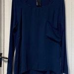 Dolan Oversized Navy Front pocket long sleeve T Photo 0