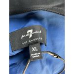 7 For All Mankind  Women's Blue Sleeveless Collared Blouse Top‎ Photo 8