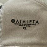 Athleta  Sports Bra Racerback Gray Logo Criss Cross Back XL Workout Wear Photo 4