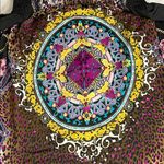 Magic  Black and Pink Halter Dress with Vibrant Pattern Photo 2